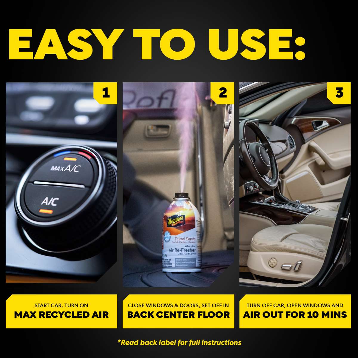  Meguiar's Whole Car Air Re-Fresher Odor Elimiator - Dubai Sands